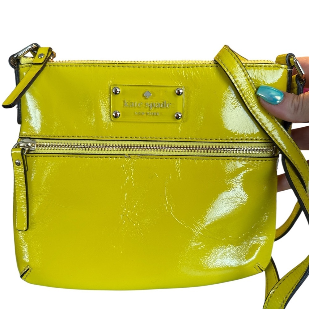 Kate Spade Yellow Crossbody Bag Leather purse designer flicker tenley firefly